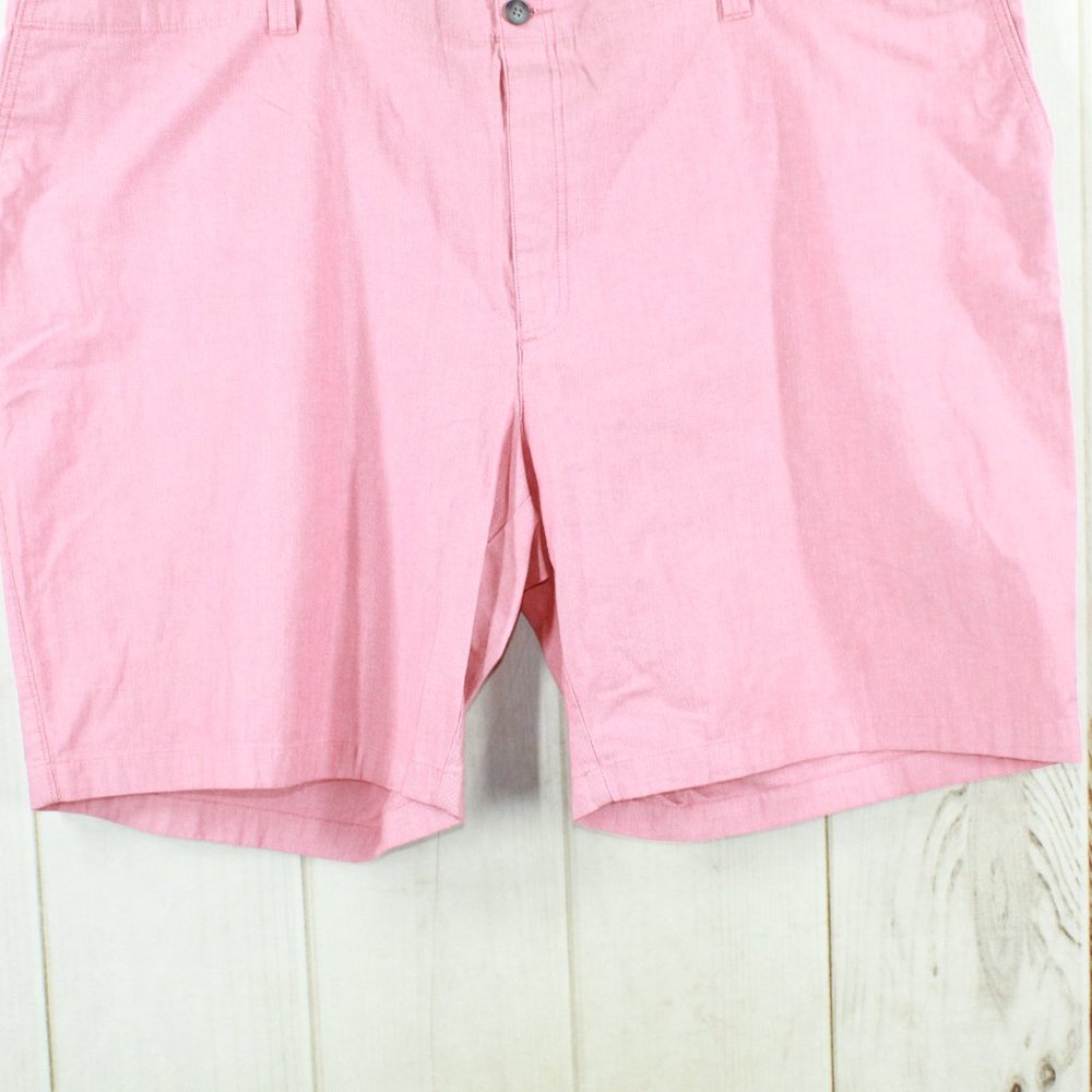 True Nation Plus Size Pink Salmon Cotton Flat-Front Pocket Short Size 56 - Picture 3 of 8